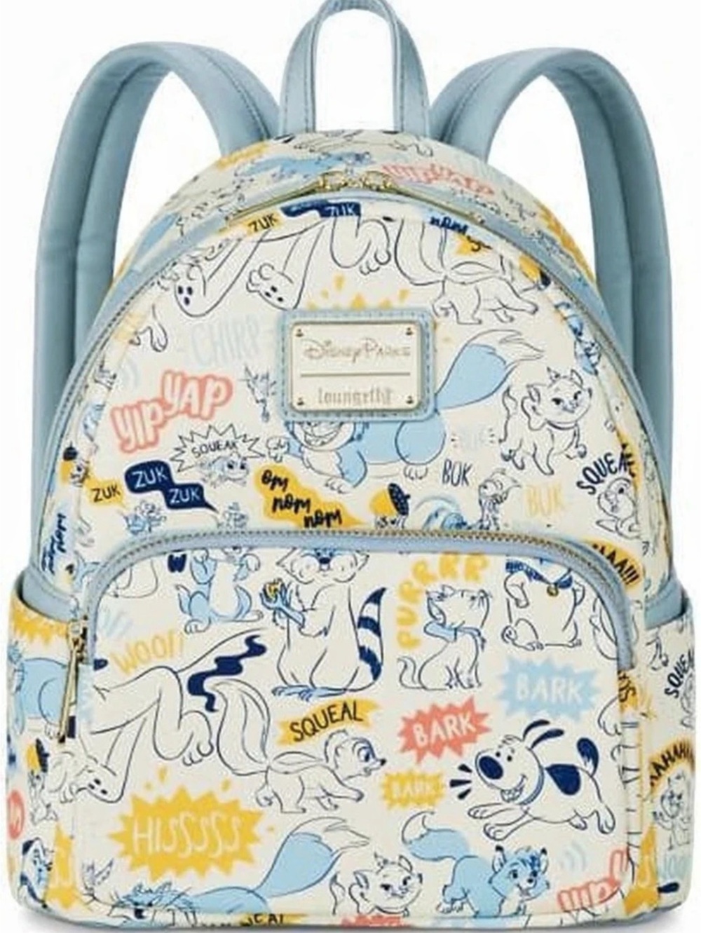 Disney Dogs Print Backpack Blue & White NWT
